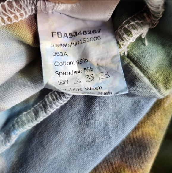 OOAK🔹️Custom Dyed Crop Hoodie Cotton/Spandex Womens Medium - Picture 8 of 8